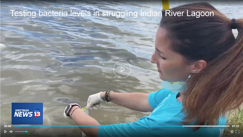 MyNews13: Caity Savoia of the Marine Resources Council gathers IRL water samples for testing.