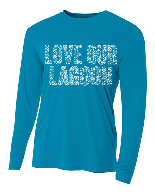 Electric Blue Love Our Lagoon Dri-FIT Unisex Long Sleeve Tee-Shirt